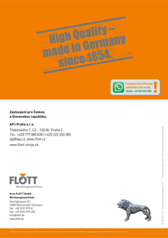 Flott nastavitelný vertikální válec EVT-SR výška 250 mm 570120