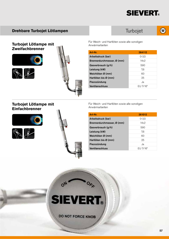 Sievert Turbojet mit Piezozündung 261012 7314522610122 7314522610122