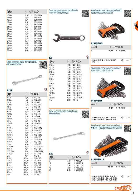 BAHCO Rollgabelschlüssel 8” mit schmaler Maulöffnung, phosphatiert, 15° abgewinkelt, max. SW 32 mm 31-T