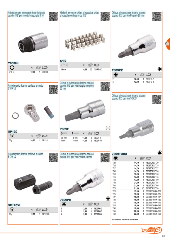 BAHCO 1/2” Schraubendreher-Einsatz, T 70 7809TORX-T70