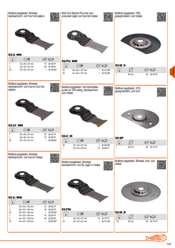 BAHCO Starlock Multitool - Tauchsägeblatt, Universalverzahnung, 28 mm, 25er Großpack 92-222-25P