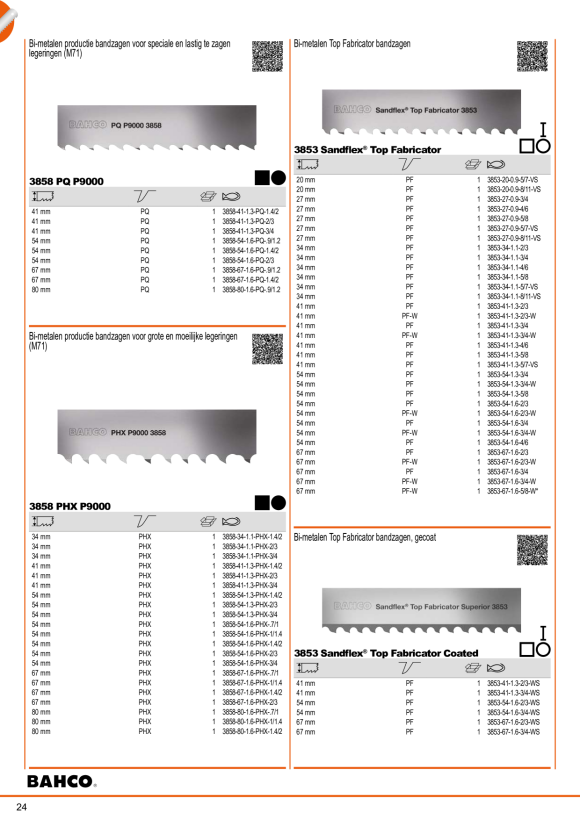 BAHCO Zaagband, Sandflex® King Cobra PHG P9000, 67x1,6 mm, 1/1,4 theelepel 3858-67-1.6-PHG-1/1.4