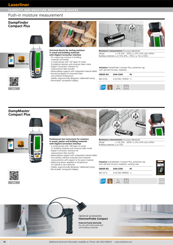 Laserliner MultiWet-Master Compact Plus (BLE) 082.390A