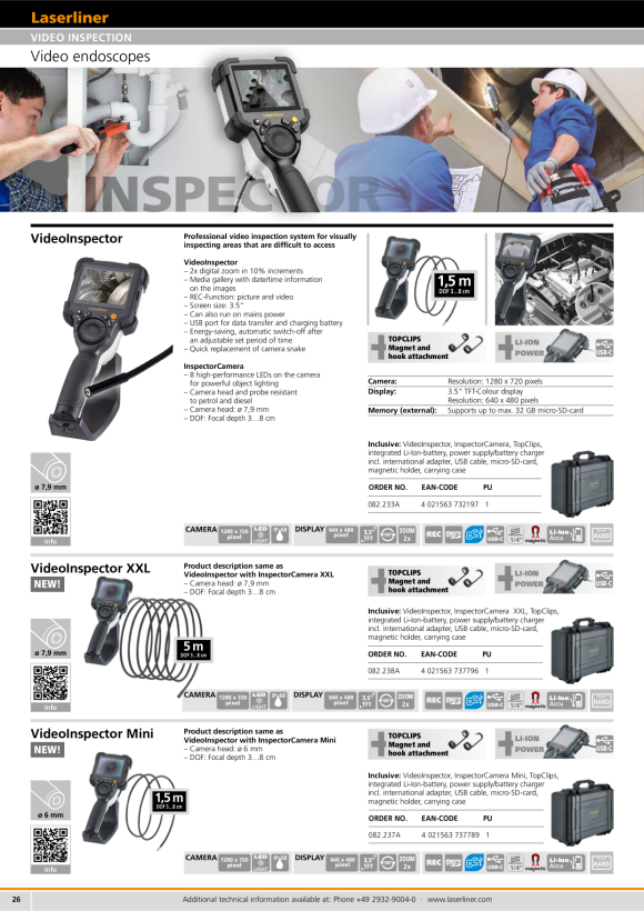 Laserliner VideoInspector 3D (4-way) 082.238A