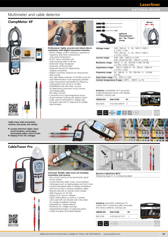 Laserliner CableTracer Pro (RECV+TX) 083.070A