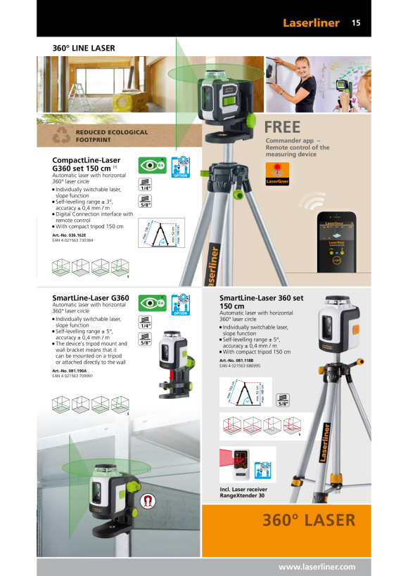 Laserliner SmartLine-Laser G360 081.190A