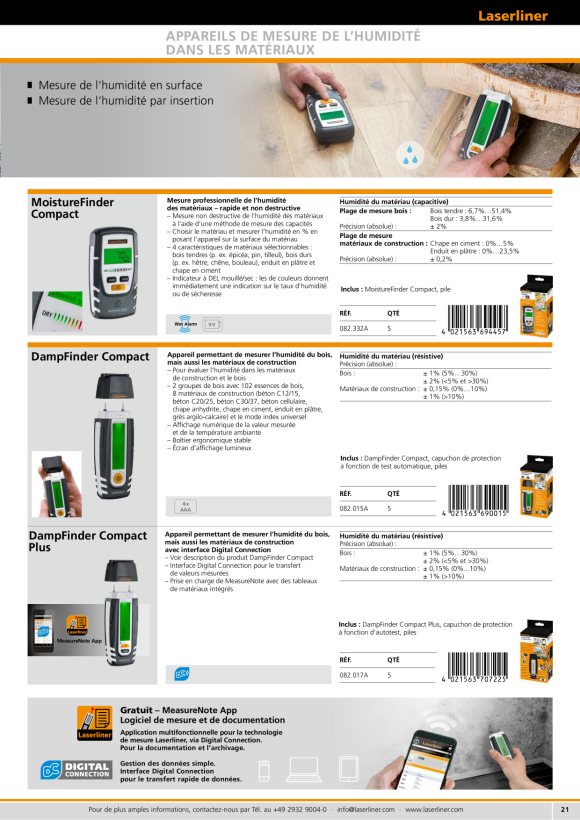 Laserliner DampFinder Compact Plus (BLE) 082.017A