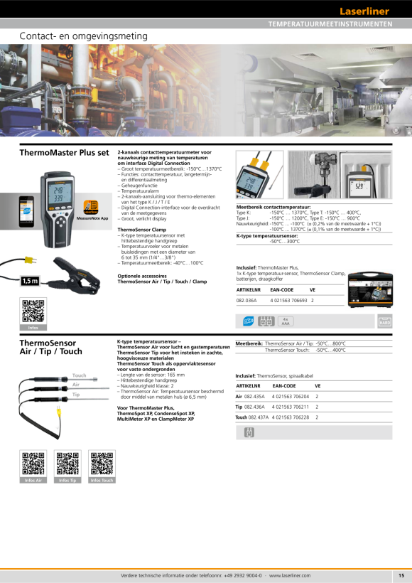 Laserliner ThermoMaster Plus (BLE, clamp) 082.036A