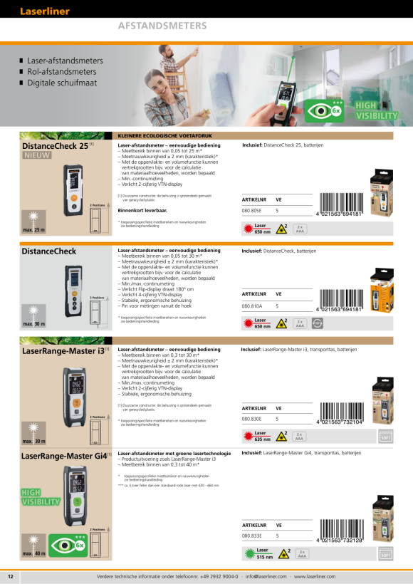 Laserliner LaserRange-Master T7 (70m,Tilt,Touch) 080.855A