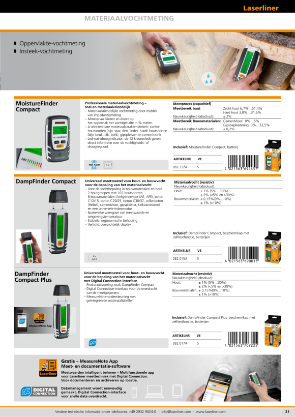 Laserliner DampFinder Compact Plus (BLE) 082.017A