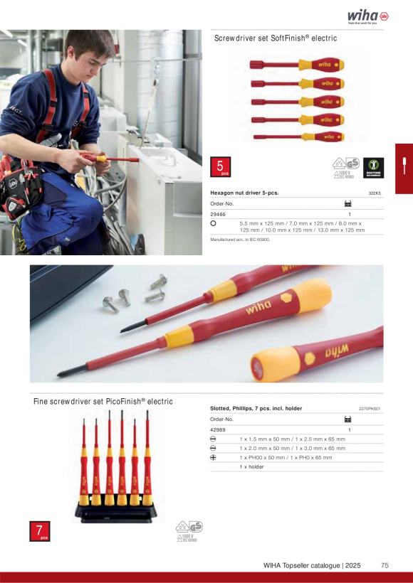 Wiha Feinschraubendreher Set PicoFinish®  - electric 42989