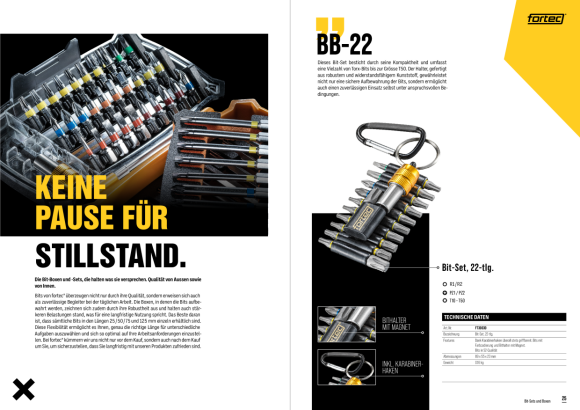 Fortec® Bit-Set 22-tlg. FT30030