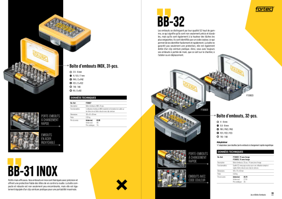 Fortec® Bit-Box 32-tlg., mit Bohrung FT30023