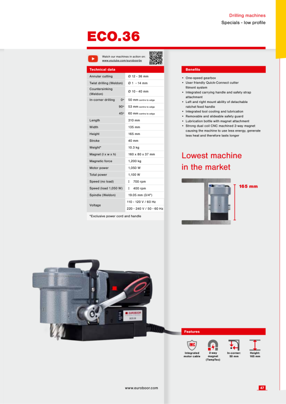 Euroboor 1.400.183 Anker, 220 V. 86220020012004