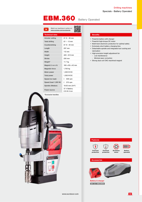 Euroboor 200.506 Befestigungsstift. 81825000005004