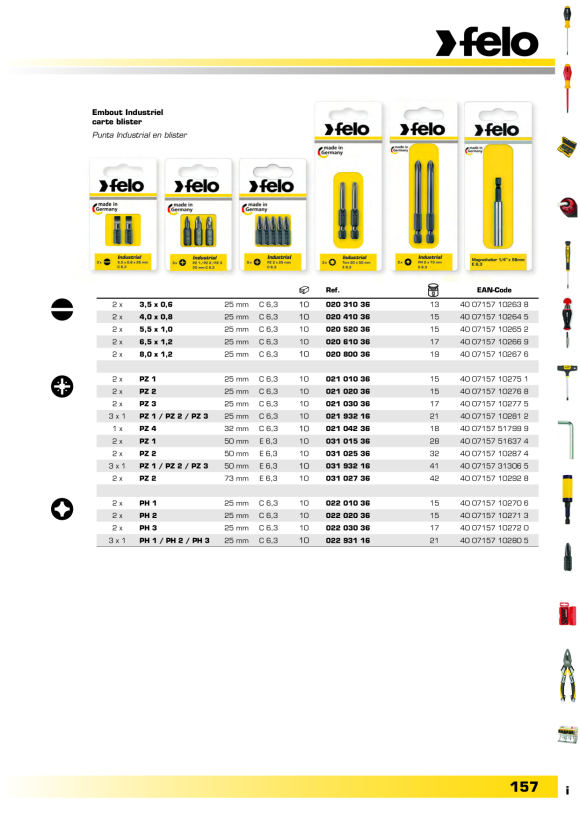 Felo  Bit C 6,3 IMPACT TORX® T 20 x 25 2-tlg. Box 00002620241