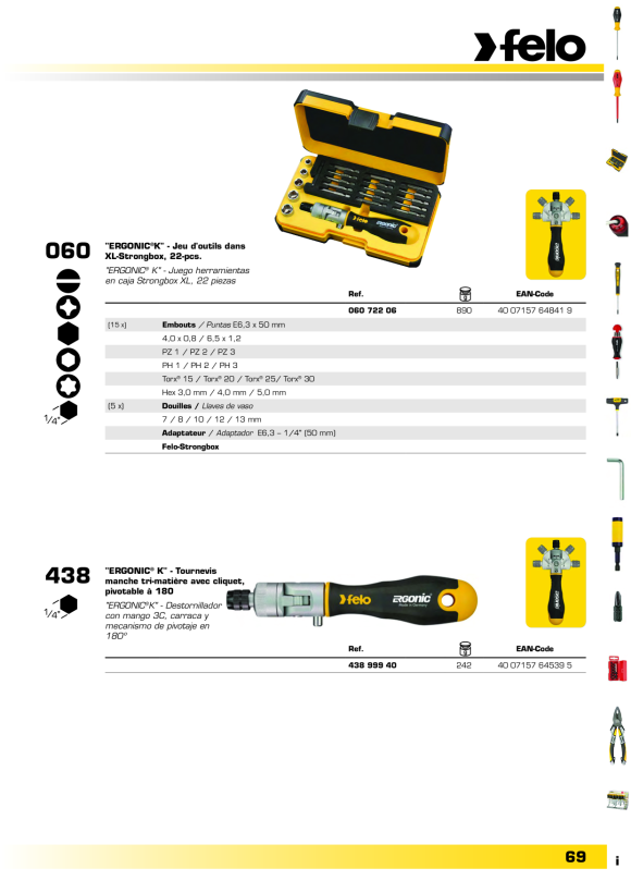 Felo SD ERGONIC K 1/4? in Quadropack 00043899906