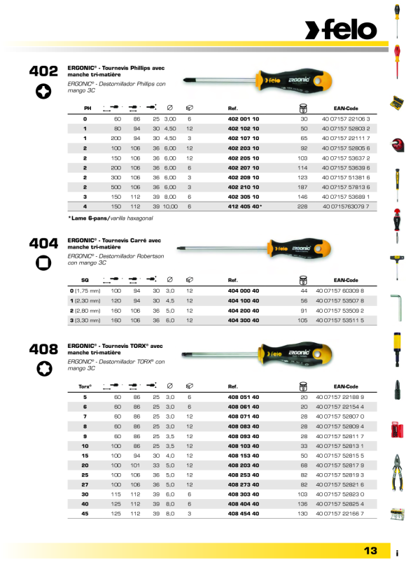 Felo  SD ERGONIC Schlitz SL 4,0 x 0,8 x 300 00040004910