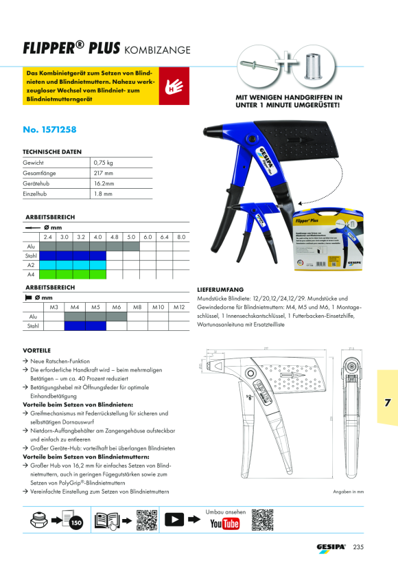 Gesipa Gewindedorn M 6 1434008