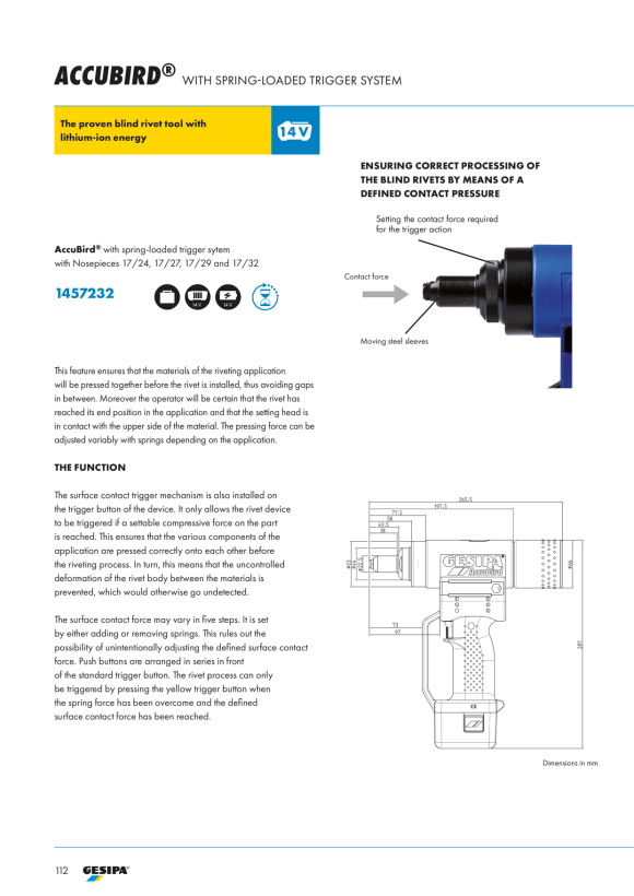 Gesipa Winkelkopf 90° compact für Bird-Geräte 1457252