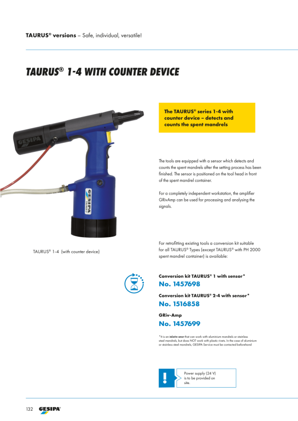 Gesipa Umrüstsatz TAURUS 1 - 4 mit Sensor 1457698