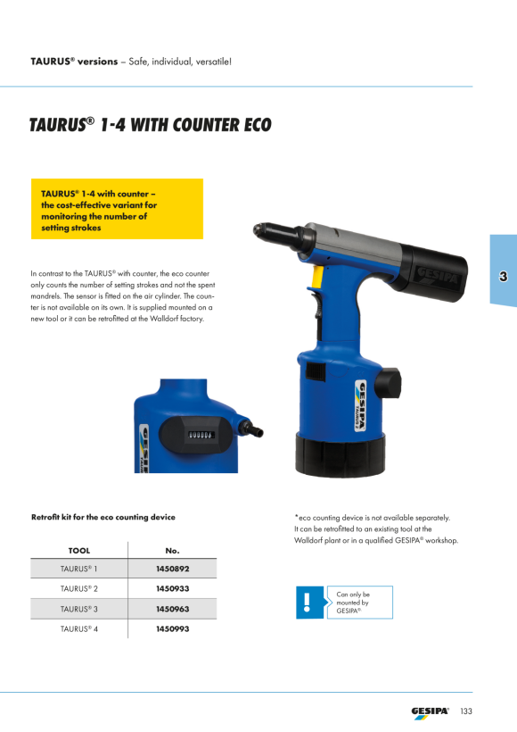Gesipa Umrüstsatz TAURUS 1 - 4 mit Sensor 1457698