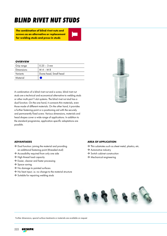 Gesipa Blindnietschraube Stahl gerändelt Kleinkopf M6 x 9 x 15,5 1747258