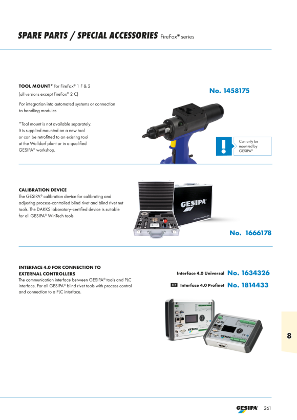 Gesipa Interface 4.0 zur Anbindung an externe Steuerung 1634326