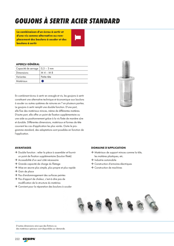 Gesipa Blindnietschraube Stahl gerändelt Kleinkopf M6 x 9 x 15,5 1747258