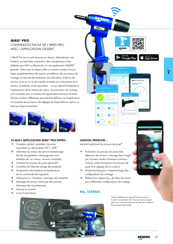 Gesipa Setzprozess-Assistent iBird Pro Software 1570451