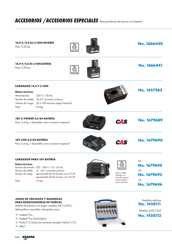 Gesipa Li-Ion Akku 14,4V / 2,0 Ah 1666440