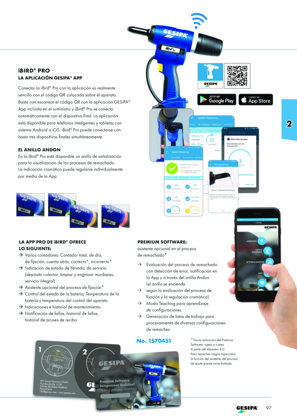 Gesipa Setzprozess-Assistent iBird Pro Software 1570451