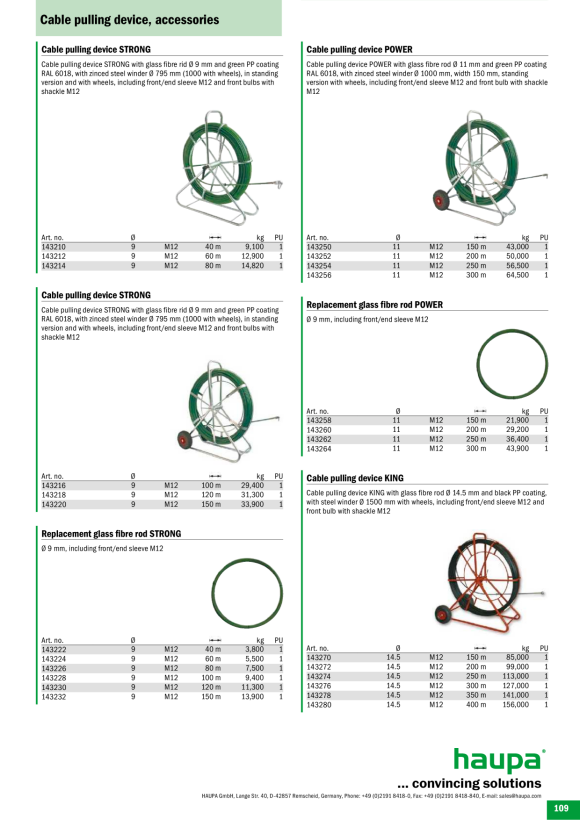 HAUPA  Ersatzband Glasfaserstab STRONG 150 m 143232