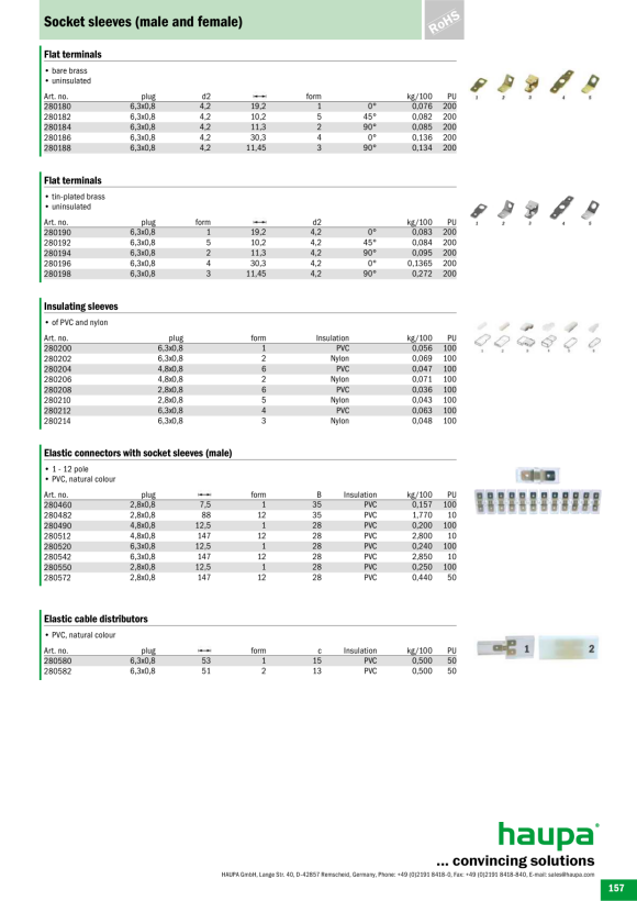 HAUPA  Elastik-Steckverbinder Gr.1 4,8x0,8 mm 280490