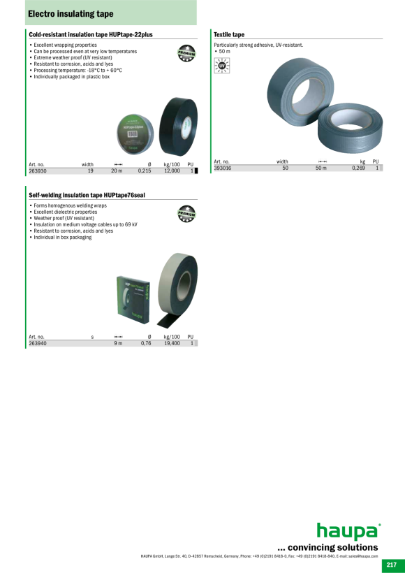 HAUPA  Gewebeband 50 mm x 50 m 393016