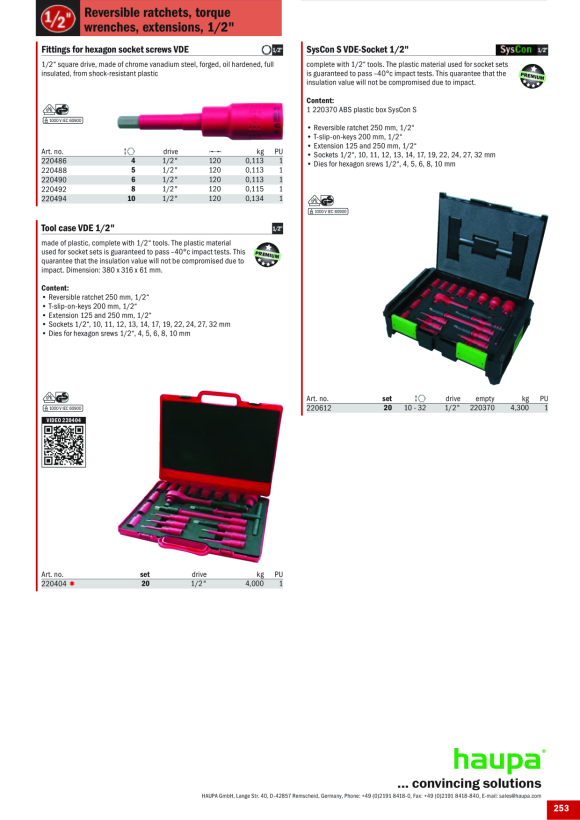 HAUPA  VDE Einsatz 1/2 SW 19 mm eco 220470