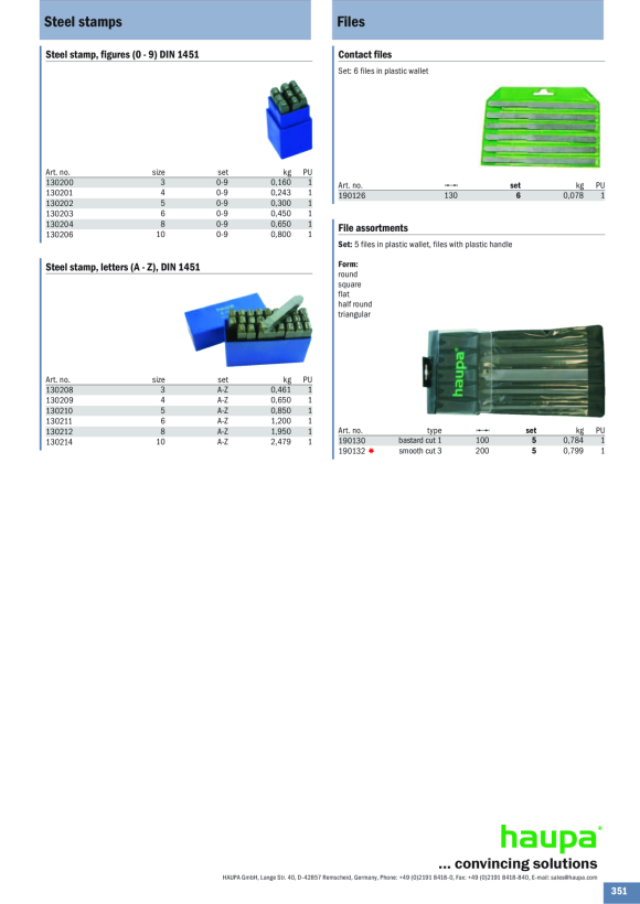HAUPA  Einschlagzahlen 5 mm 130202