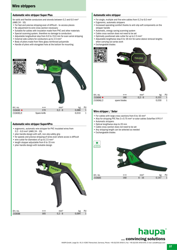 HAUPA  Ersatzmesserset zu 210695 210695/E