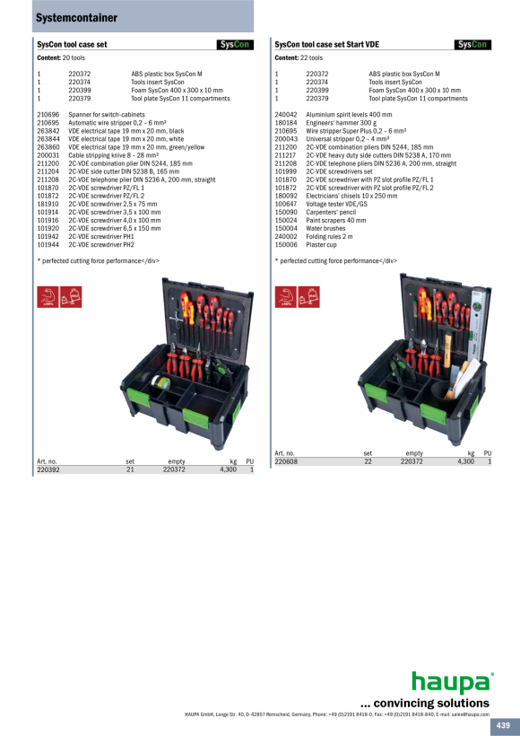 HAUPA  VDE-Kombizange 180 mm 211200