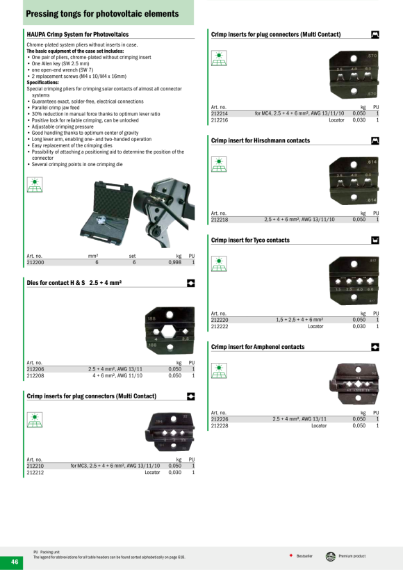 HAUPA  Einsatz für Photovoltaik MC4 211659/E