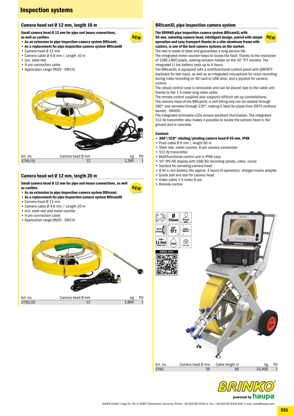 HAUPA  Rohrinspektionssystem BRIcamL 3741