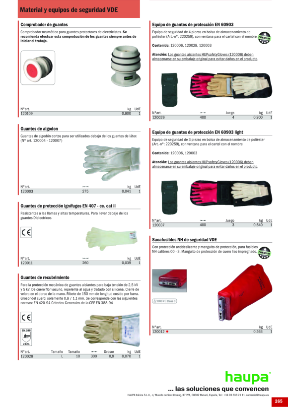 HAUPA  VDE Fingerhandschuhe 500 V Gr. 9 120004