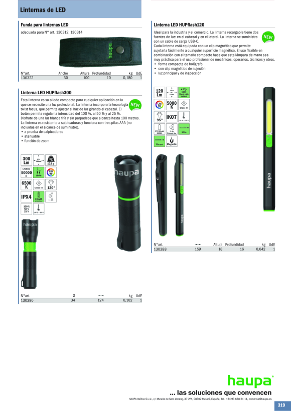 HAUPA  LED Taschenlampe Focus Torch & Tool Pouch 130312/P