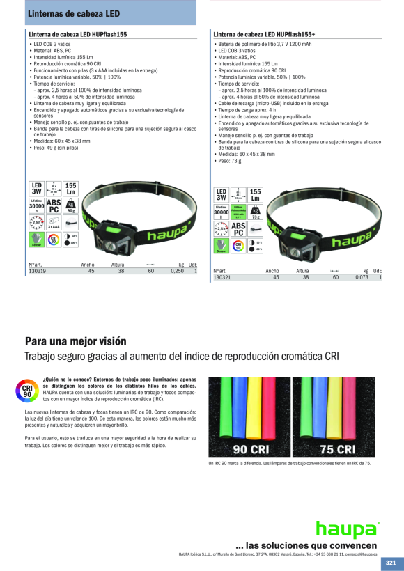HAUPA  LED Kopflampe HUPflash155+ 130321