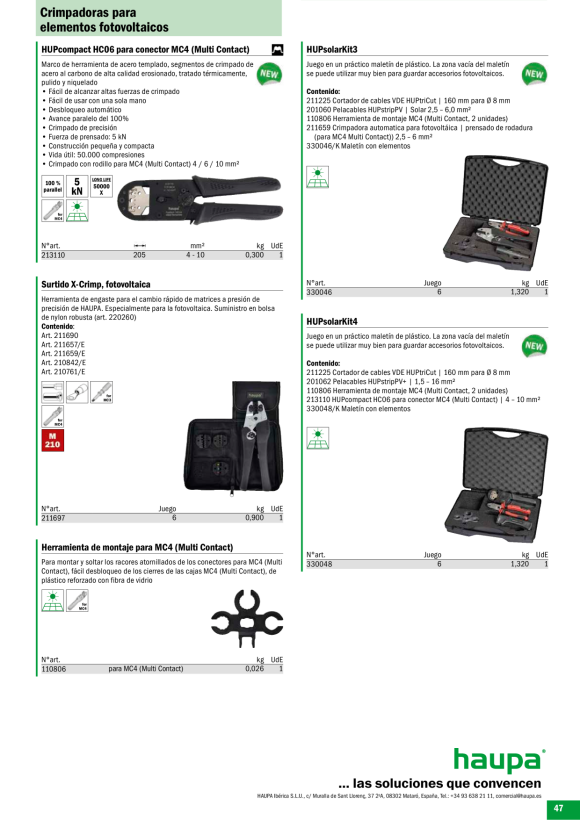 HAUPA  Einsatz für Photovoltaik MC4 211659/E
