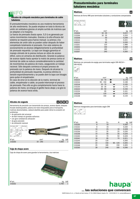 HAUPA  Presseinsatz 70 qmm 215122