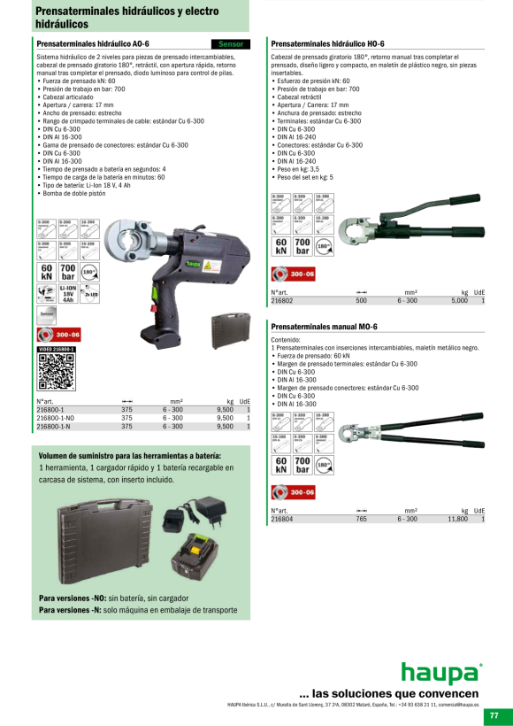 HAUPA  Smart Akkuhydraulik SO-6M Sensor 216801/M-1