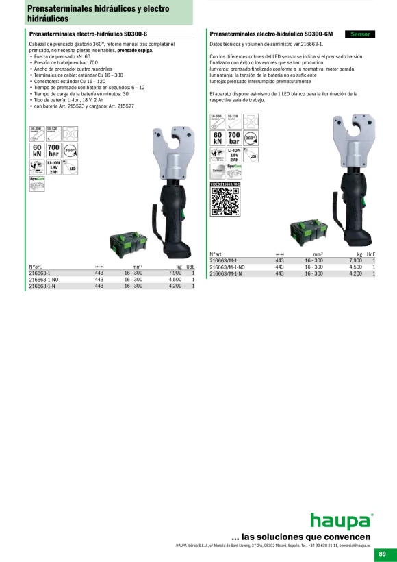 HAUPA  Smart Akkuhydraulik SSD300-6 Sensor 216663/M-1