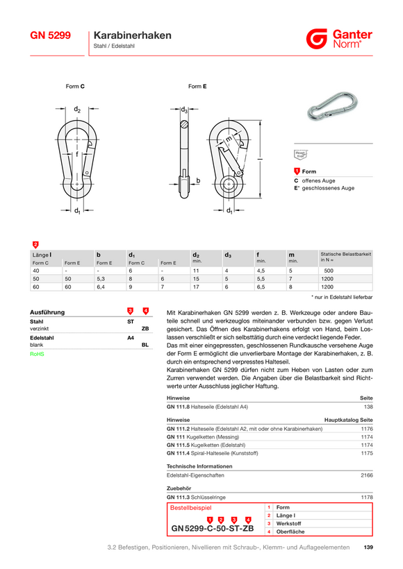 Ganter Verstellspindeln 3440-ST-24-M16-138
