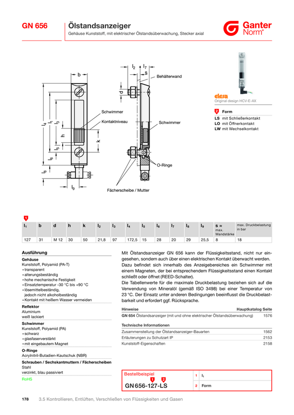 Ganter Positionierbuchsen, Edelstahl 179-B12,1-28-A-NI